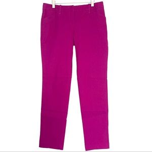 Straight leg slim fit trouser pant slacks - Magenta